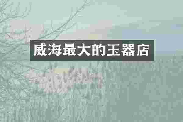 威海最大的玉器店