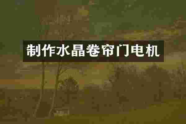 制作水晶卷帘门电机