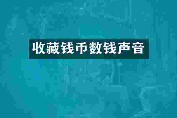 收藏钱币数钱声音