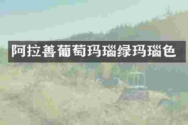 阿拉善葡萄玛瑙绿玛瑙色