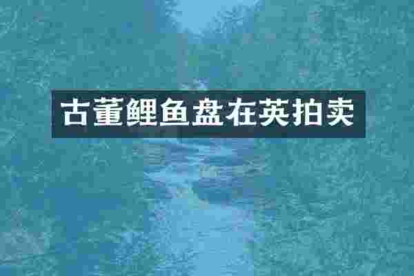 古董鲤鱼盘在英拍卖