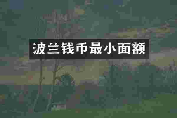 波兰钱币最小面额