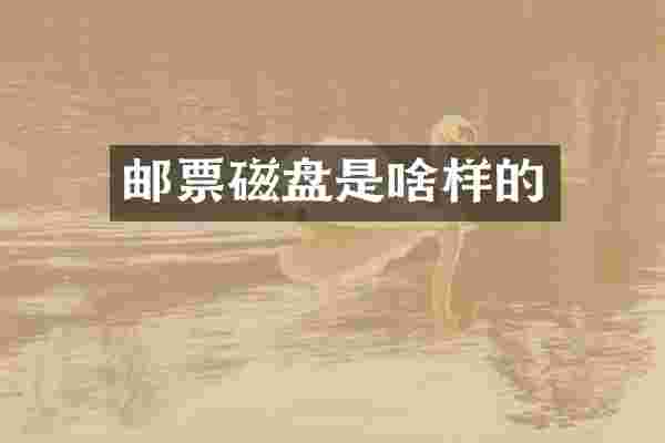 邮票磁盘是啥样的