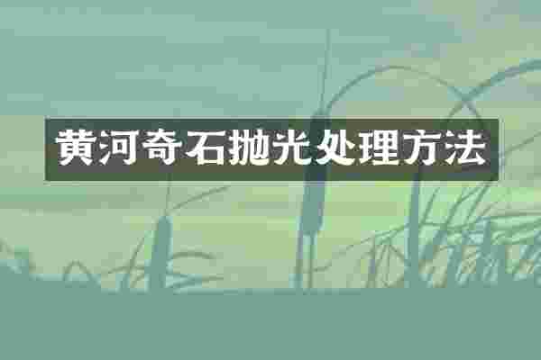 黄河奇石抛光处理方法