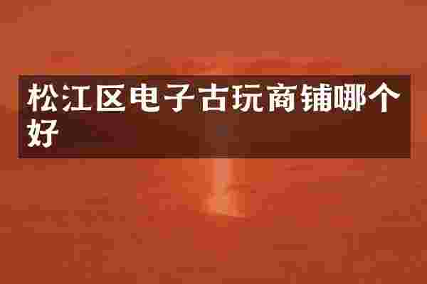 松江区电子古玩商铺哪个好