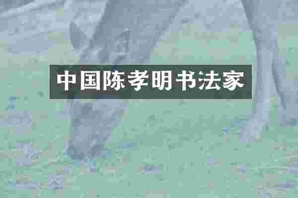 中国陈孝明书法家