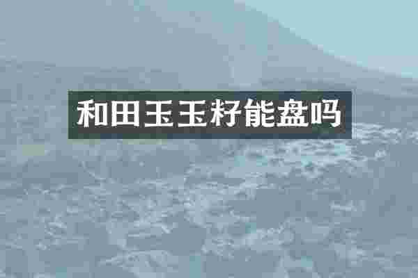 和田玉玉籽能盘吗
