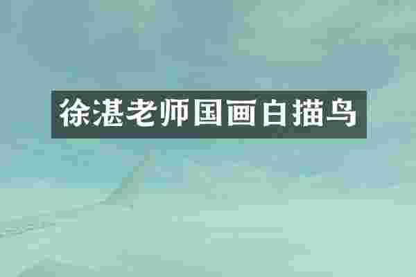 老师国画白描鸟