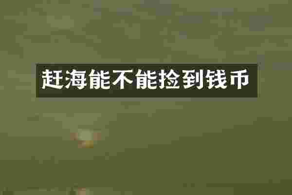 赶海能不能捡到钱币