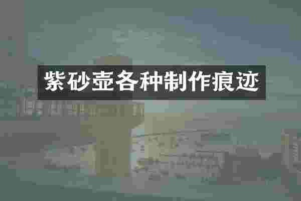 紫砂壶各种制作痕迹