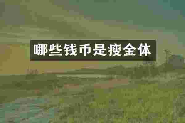哪些钱币是瘦金体