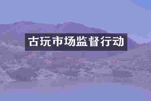 古玩市场监督行动