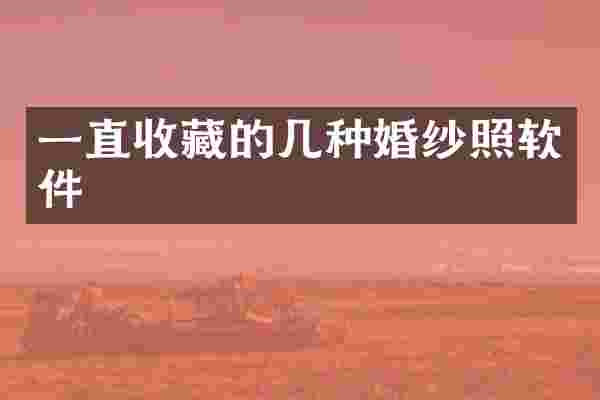 一直收藏的几种婚纱照软件