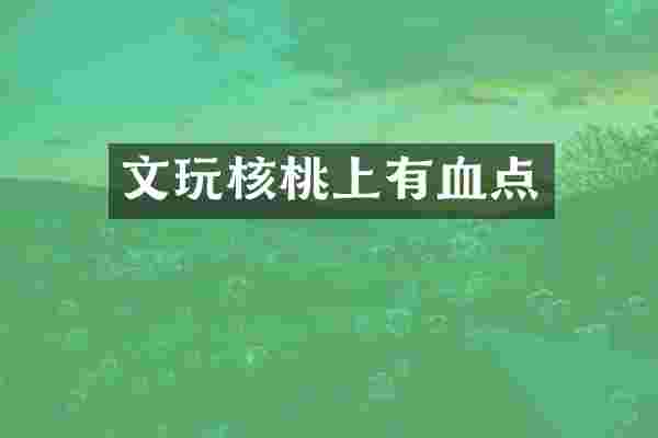 文玩核桃上有血点