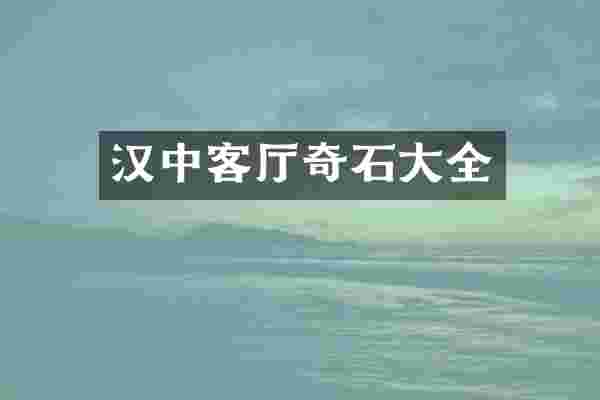 汉中客厅奇石大全