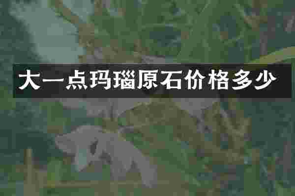 大一点玛瑙原石价格多少