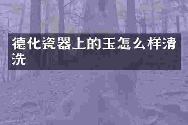德化瓷器上的玉怎么样清洗