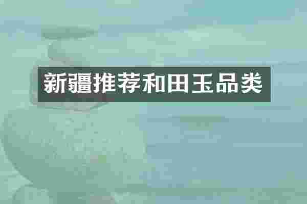 新疆推荐和田玉品类