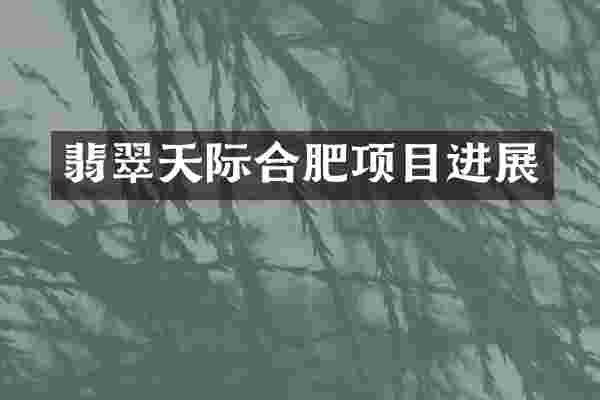 翡翠天际合肥项目进展