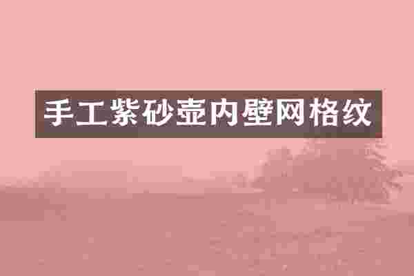 手工紫砂壶内壁网格纹