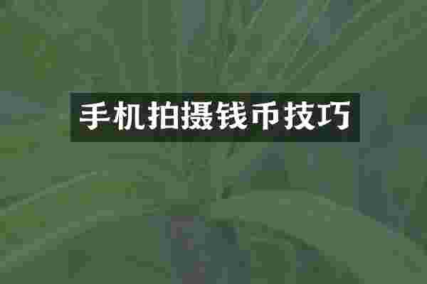 手机拍摄钱币技巧
