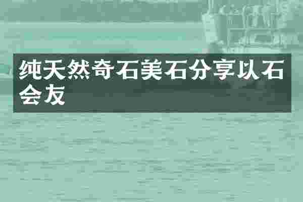 纯天然奇石美石分享以石会友
