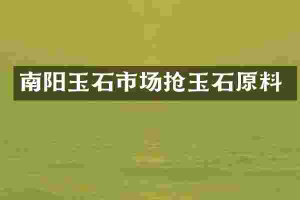 南阳玉石市场抢玉石原料