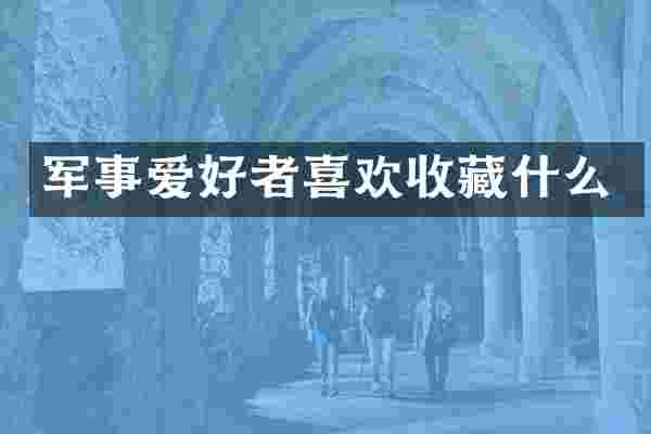 军事爱好者喜欢收藏什么