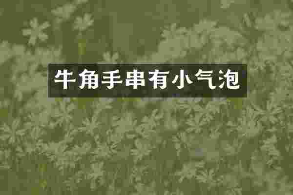 牛角手串有小气泡