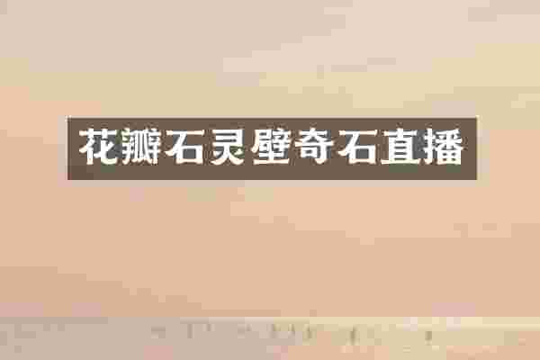 花瓣石灵壁奇石直播