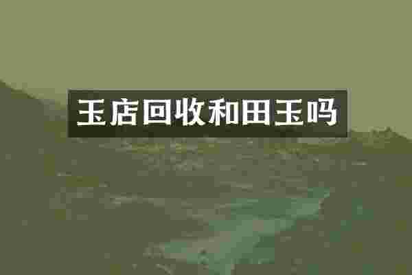 玉店回收和田玉吗