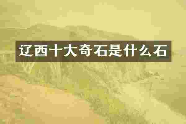 辽西十大奇石是什么石