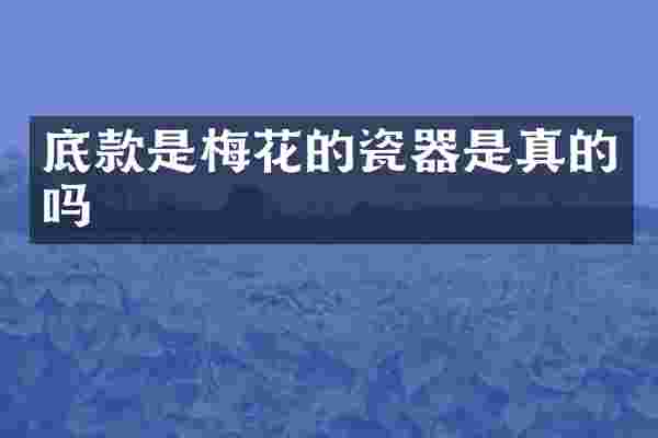 底款是梅花的瓷器是真的吗