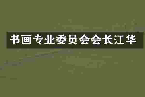 书画专业委员会会长江华