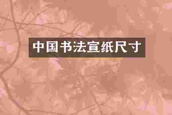 中国书法宣纸尺寸