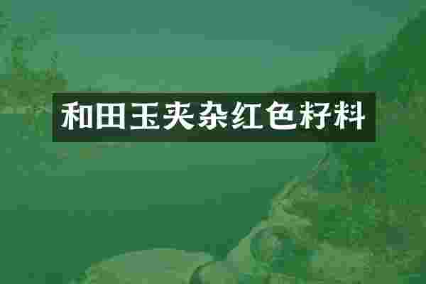 和田玉夹杂红色籽料
