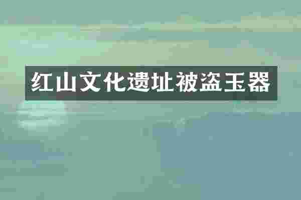 红山文化遗址被盗玉器