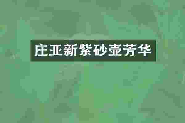 庄亚新紫砂壶芳华