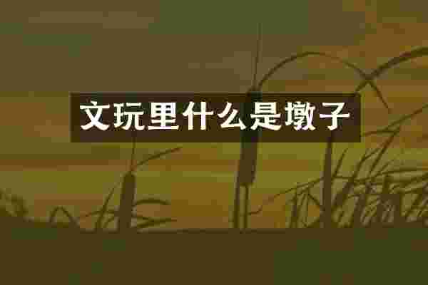 文玩里什么是墩子