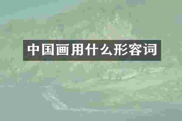 中国画用什么形容词