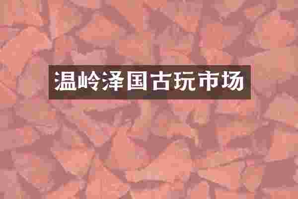 温岭泽国古玩市场