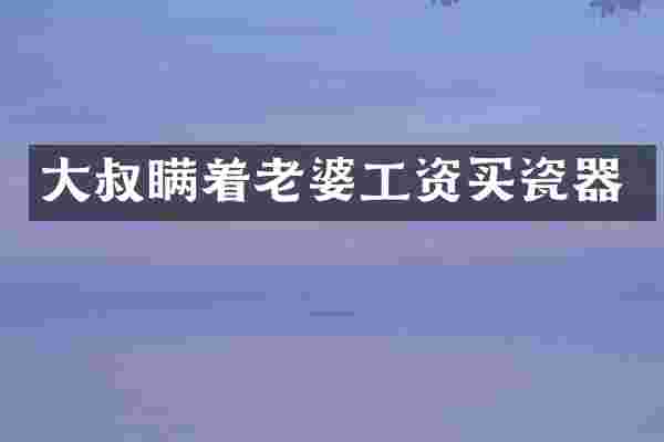 大叔瞒着老婆工资买瓷器