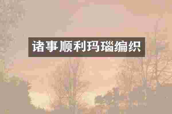 诸事顺利玛瑙编织