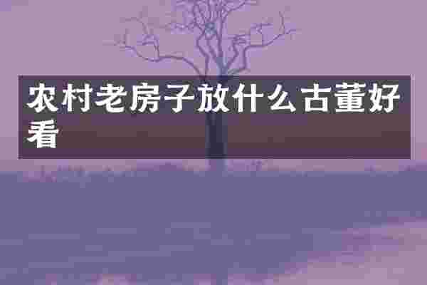 农村老房子放什么古董好看