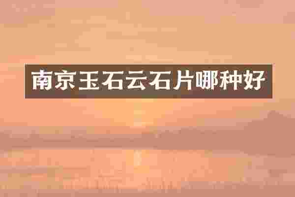 南京玉石云石片哪种好