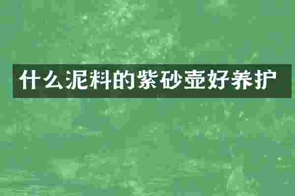 什么泥料的紫砂壶好养护