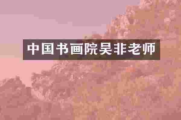 中国书画院吴非老师