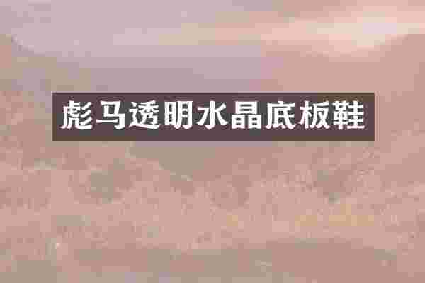 透明水晶底板鞋