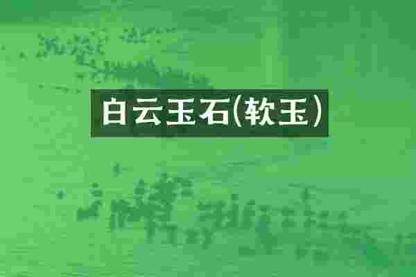 白云玉石(软玉)