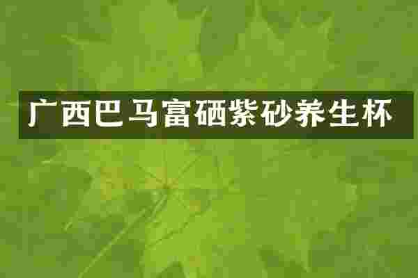 广西巴马富硒紫砂养生杯